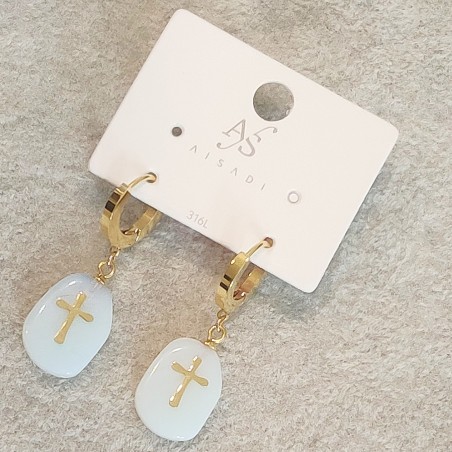 White Aura Earrings
