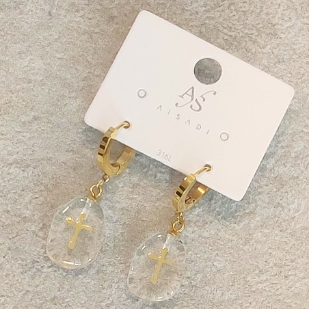 Cross Drop Earrings