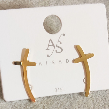 Aura Cross Stud Earrings