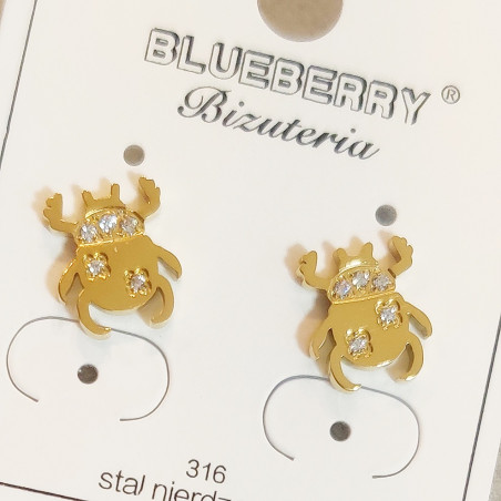 Kolczyki Żuczki Bling
