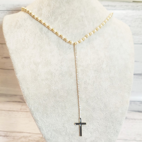 Pearl Cross Necklace