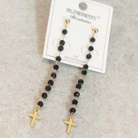 Long Cross Earrings