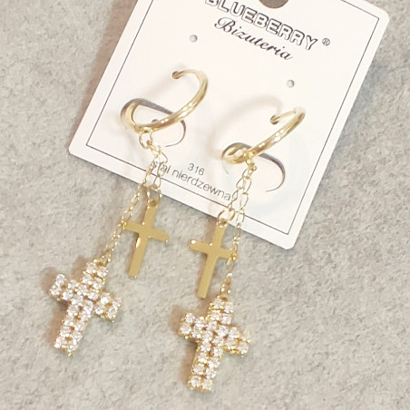 Cross Dangle Earrings