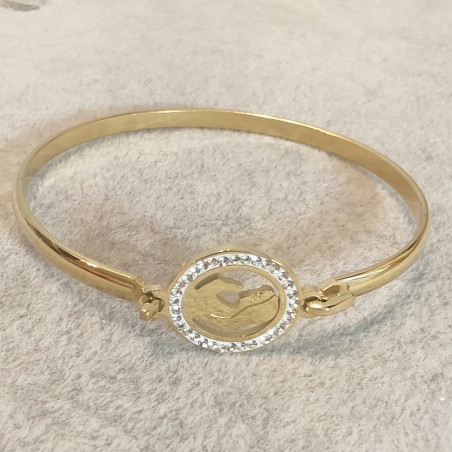 Golden Crocodile Bangle