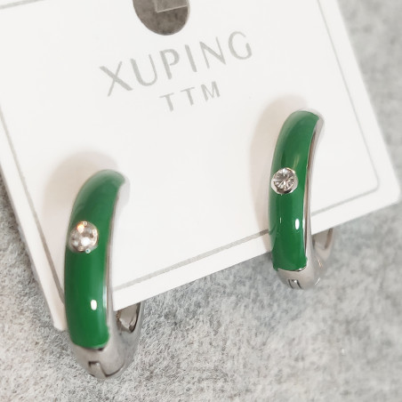 Emerald Hoop Earrings