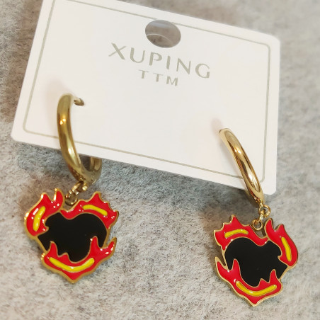 Náušnice Ohnivé Srdcia