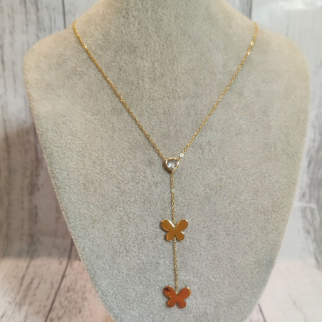 Butterfly Heart Necklace