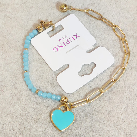 Blue Heart Bracelet