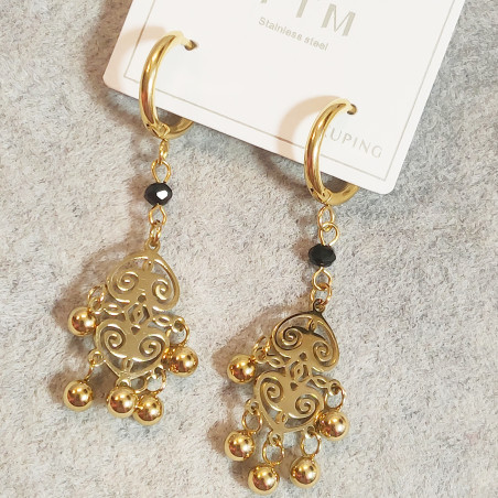 Golden Boho Dangle Earrings
