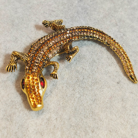 Glamour Crocodile Brooch
