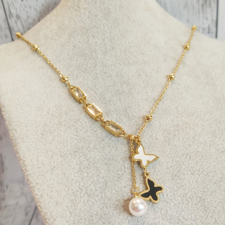 Butterfly Pearl Necklace