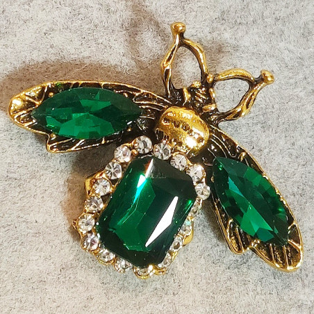 Emerald Beetle Brooch