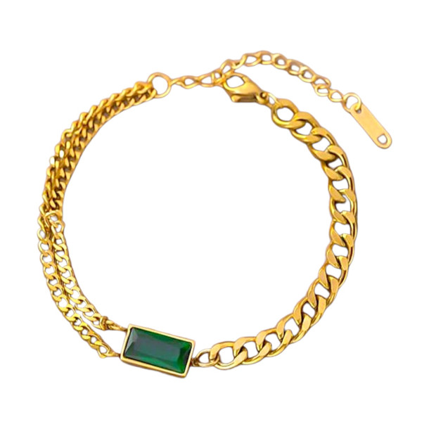 Bransoletka Złota Emerald