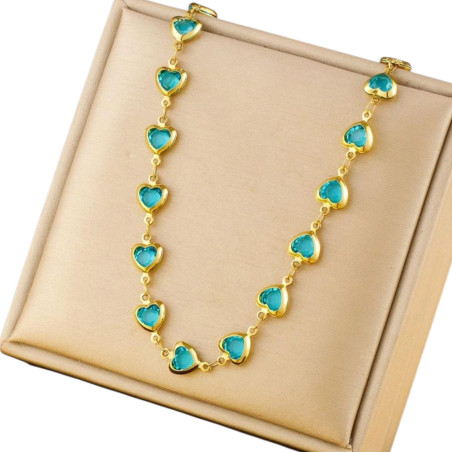 Turquoise Hearts Necklace 2