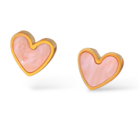 Kolczyki Złote Rose Heart