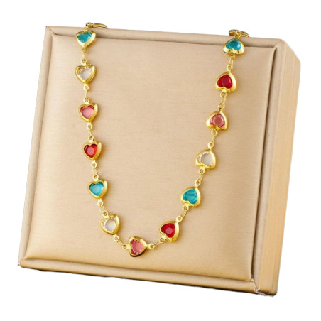 Colorful Hearts Necklace