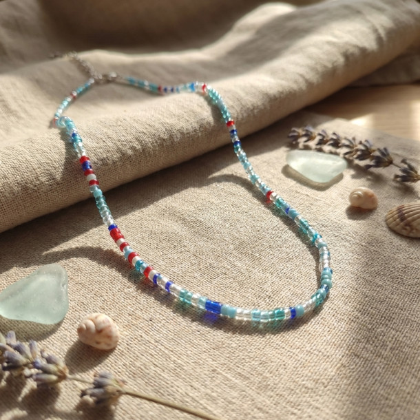 Beaded Necklace Blue Dream