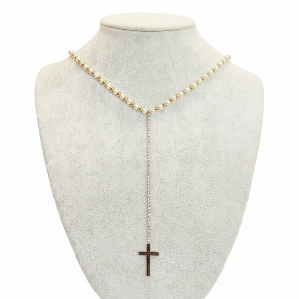 Pearl Cross Necklace