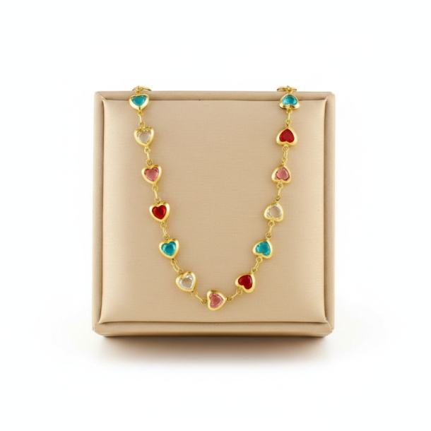 Colorful Hearts Necklace