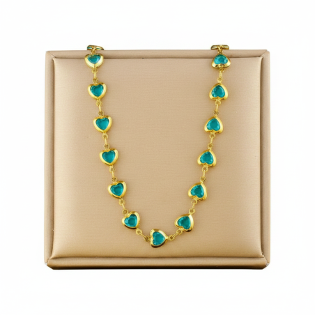 Turquoise Hearts Necklace