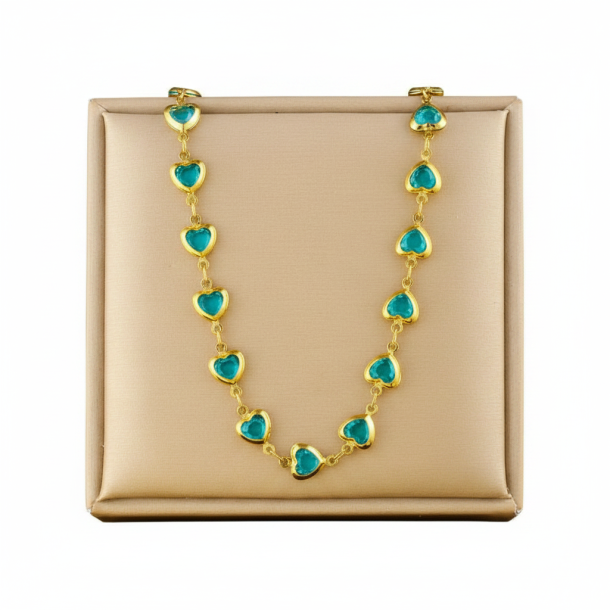 Turquoise Hearts Necklace