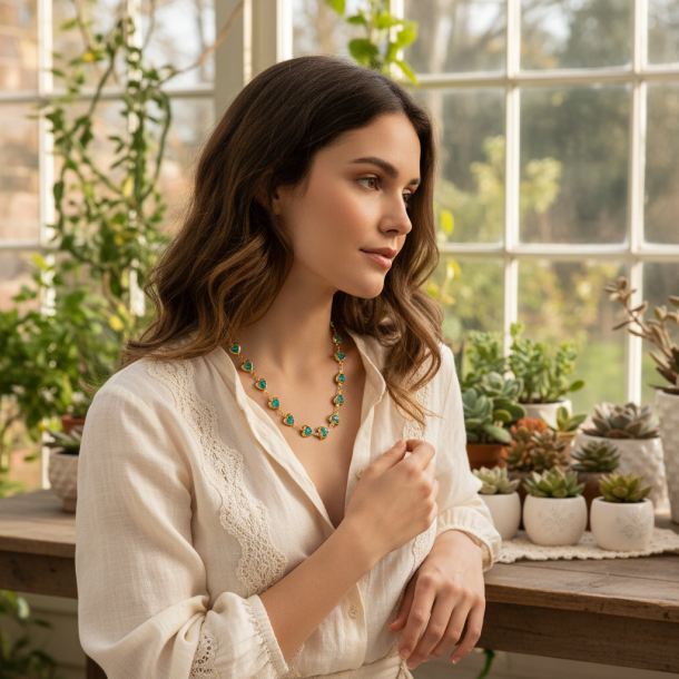 Turquoise Hearts Necklace