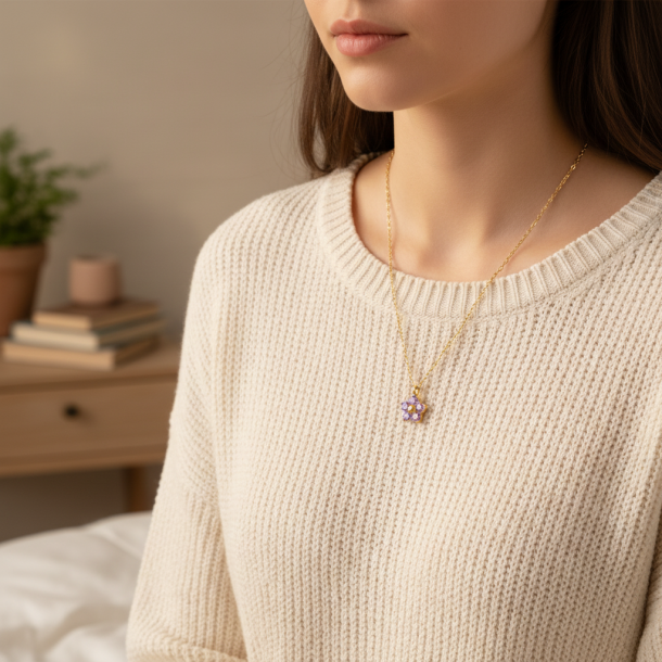 Violet Bloom Necklace
