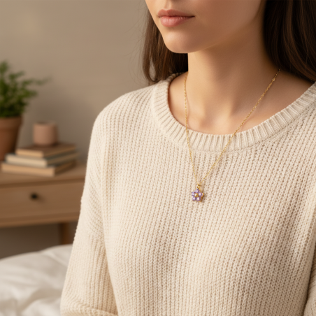 Violet Bloom Necklace