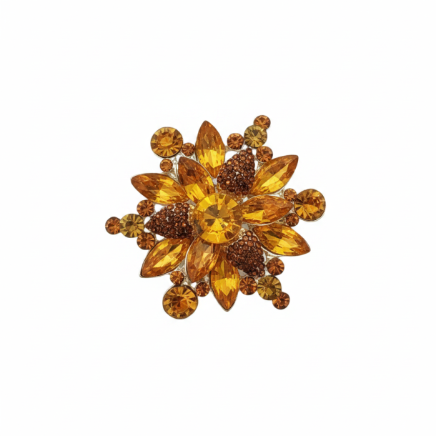 Amber Blossom Brooch