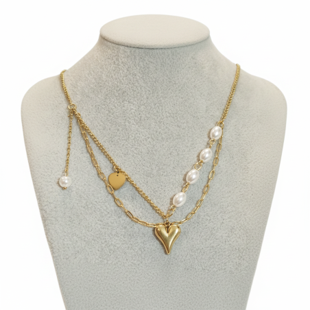 Heart & Pearl Necklace