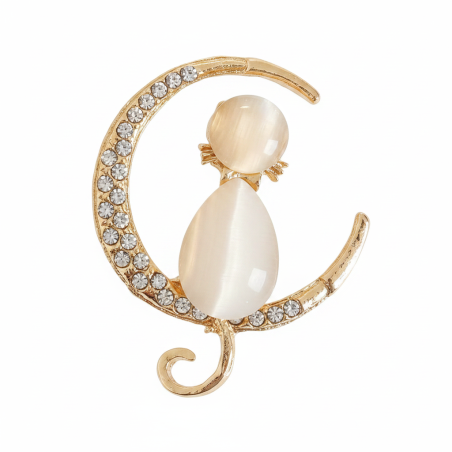 Luna Cat Brooch