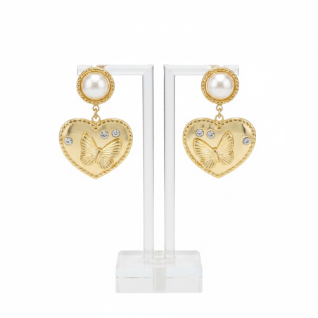 Pearl Butterfly Earrings