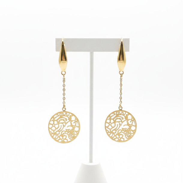 Goldene Mandala Ohrringe