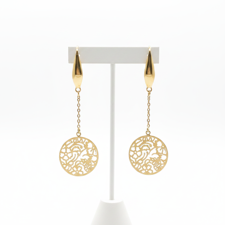 Goldene Mandala Ohrringe