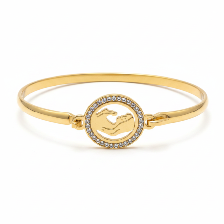 Golden Crocodile Bangle