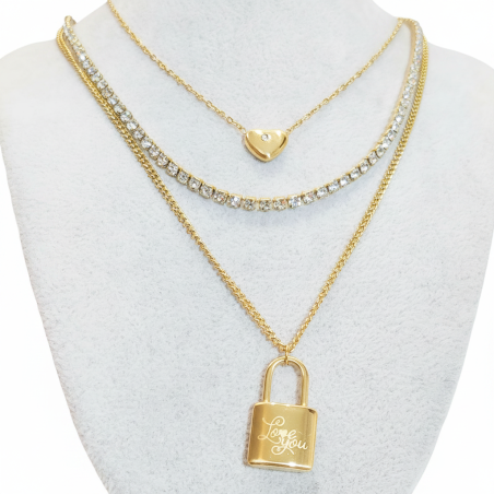 Love Lock & Heart Necklace