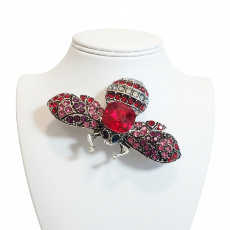 Ruby Bee Brooch
