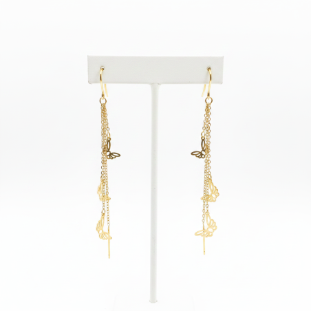Golden Butterfly Dangle Earrings