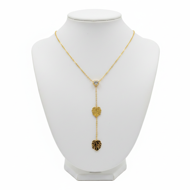 Monstera Heart Necklace