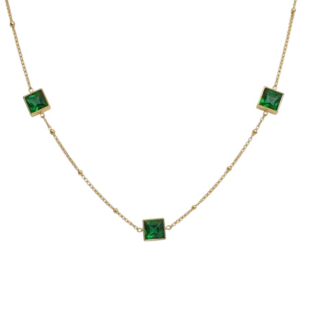 Emerald Charm Necklace