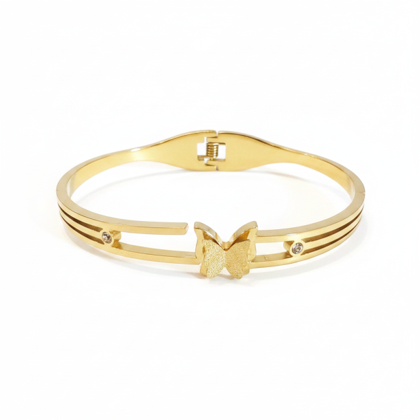 Golden Butterfly Bangle