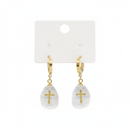 Cross Drop Earrings