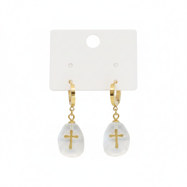 Cross Drop Earrings