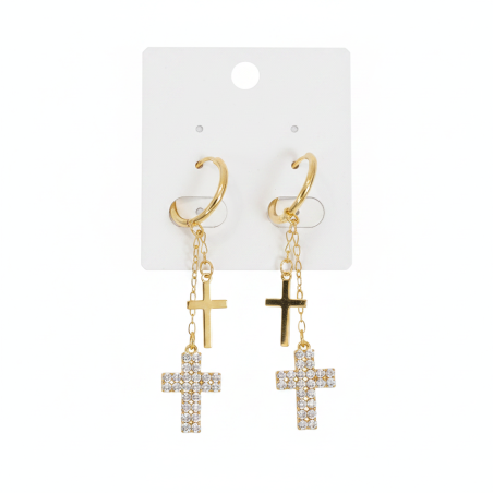 Cross Dangle Earrings
