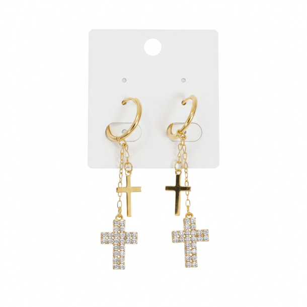 Cross Dangle Earrings