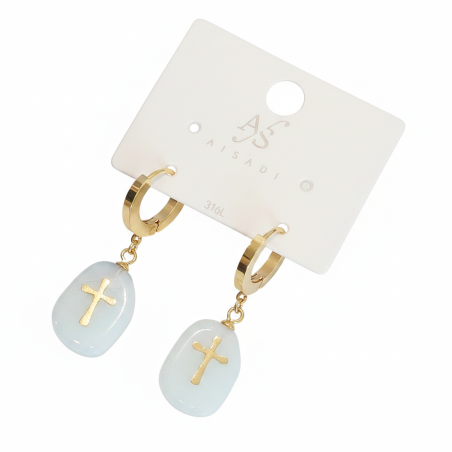 White Aura Earrings