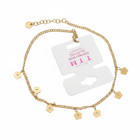Gold Flower Anklet