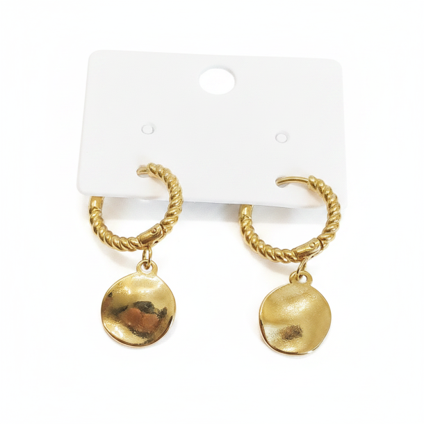 Golden Twisted Hoops