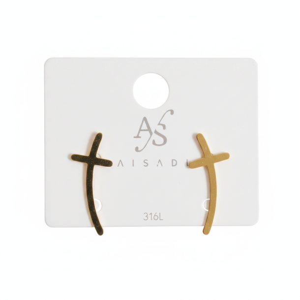 Aura Cross Stud Earrings