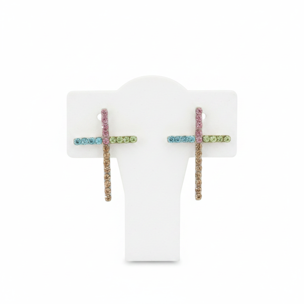 Rainbow Cross Studs